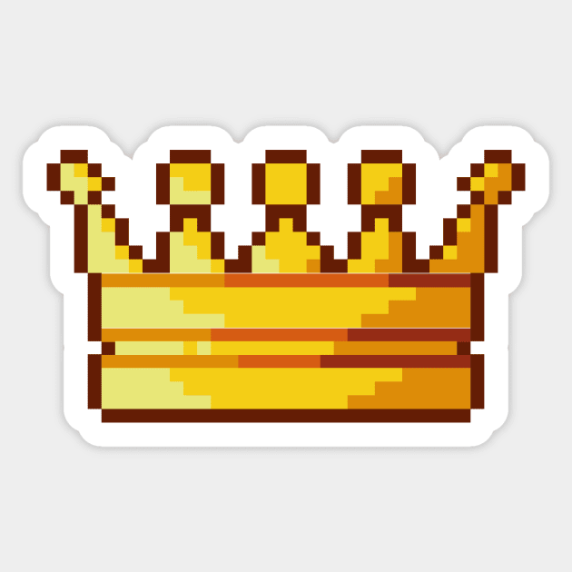 king's crown pixel Sticker by Poulpimousse